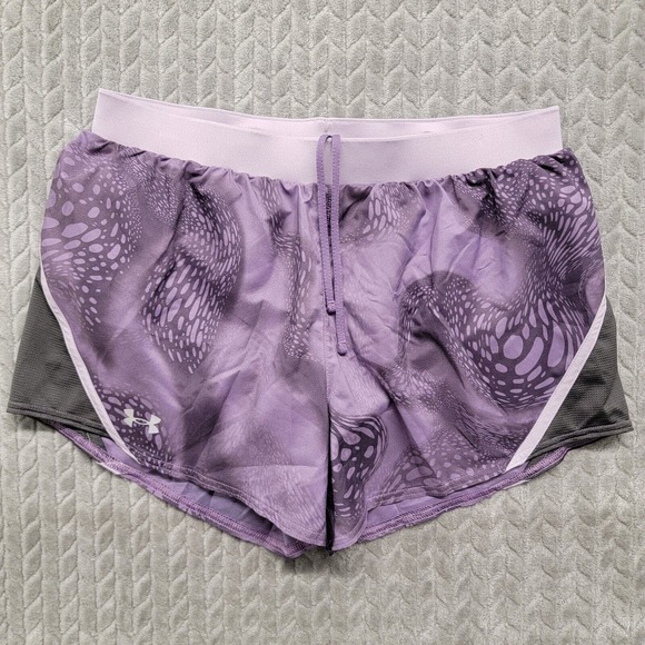 Under Armour Women's UA Mileage 2.0 Printed Running Shorts Size‎ Medium Purple - Picture 1 of 11